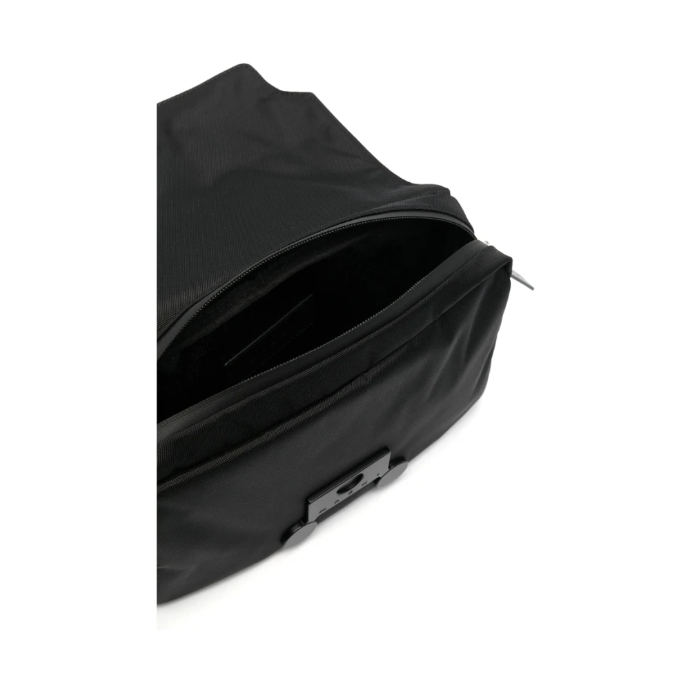 Marni Zwarte Foldover Bum Bag met Magneetsluiting Black Heren