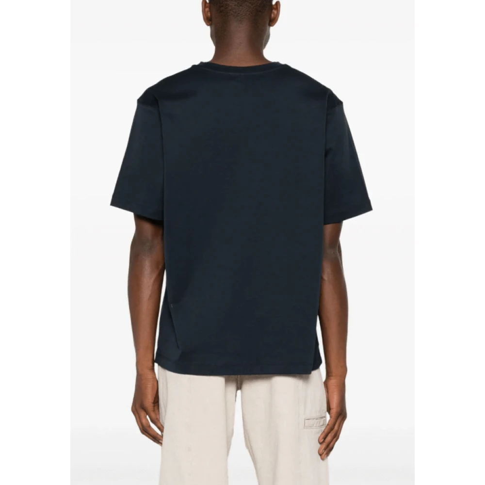 Lardini Navy Blauw Katoenen T-shirt Blue Heren