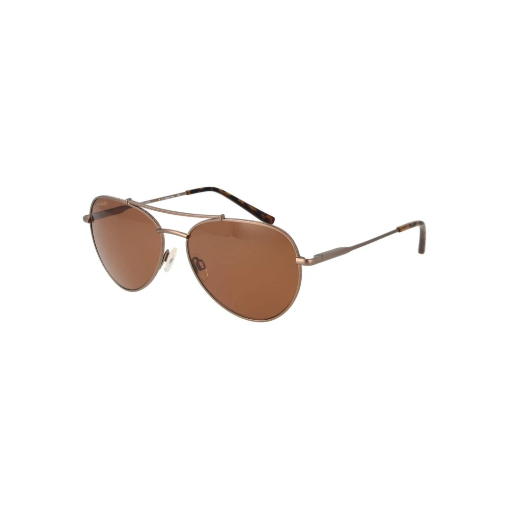 Serengeti Unisex Brown Photochromatic Polarized Aviator Sunglasses