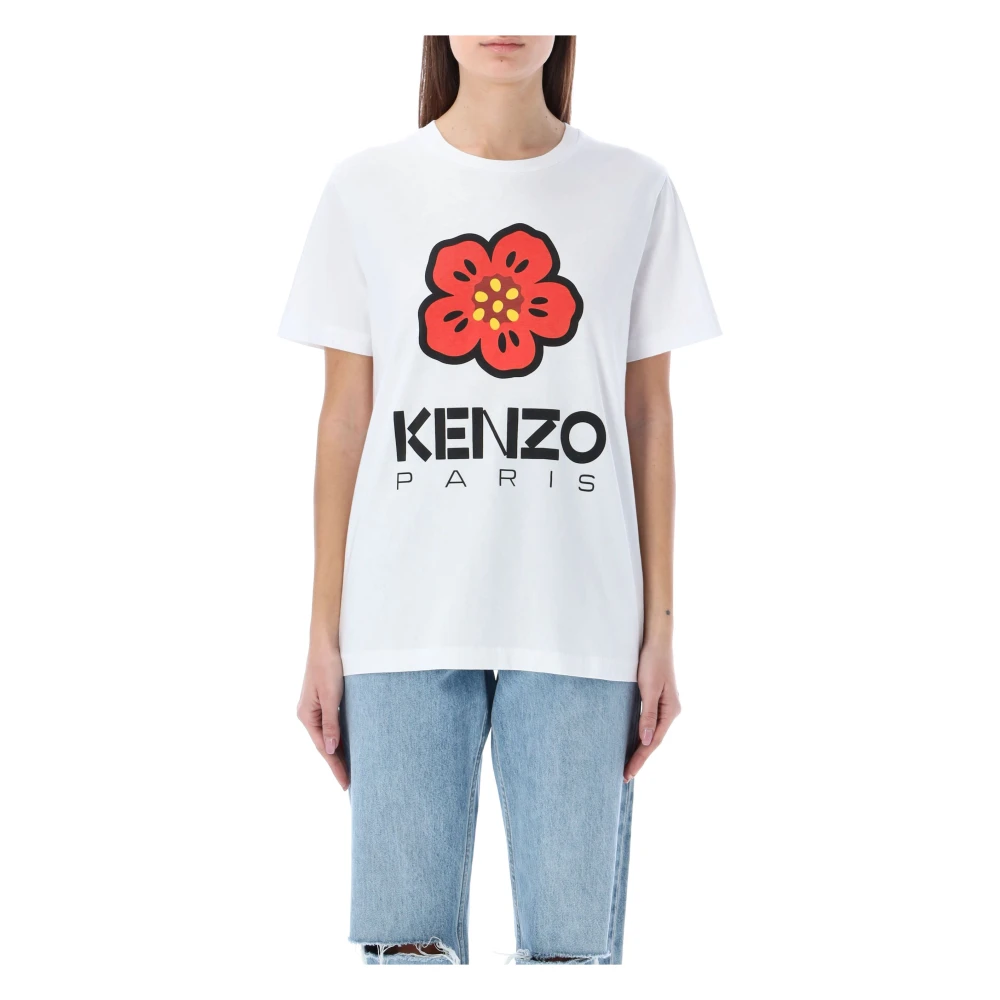 Kenzo Stijlvolle Paris Loose T-Shirt White Dames