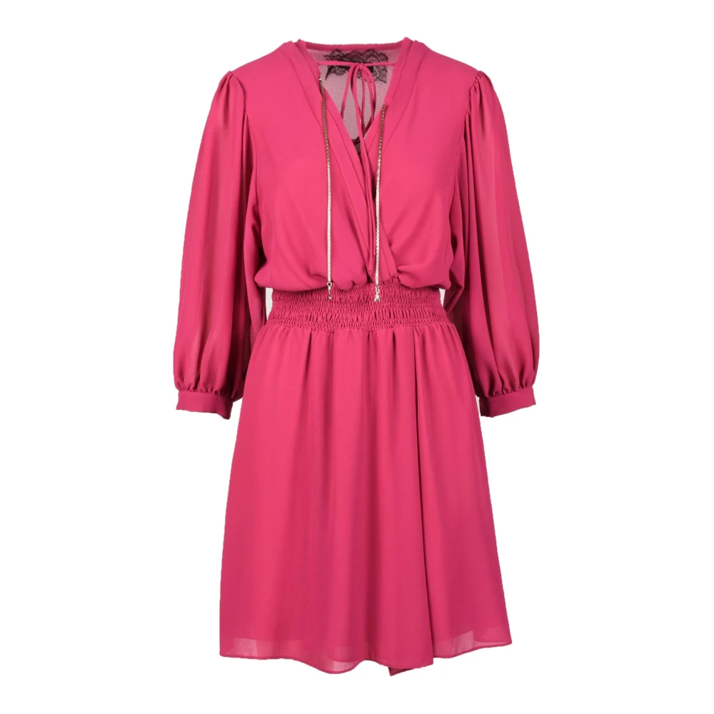 PATRIZIA PEPE Elegante Polyester Jurk voor Vrouwen Pink Dames