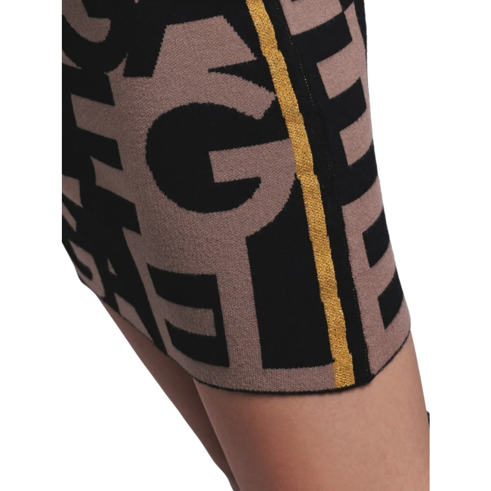 Gaëlle Paris Bruine Gebreide Minirok met Lurex Brown Dames