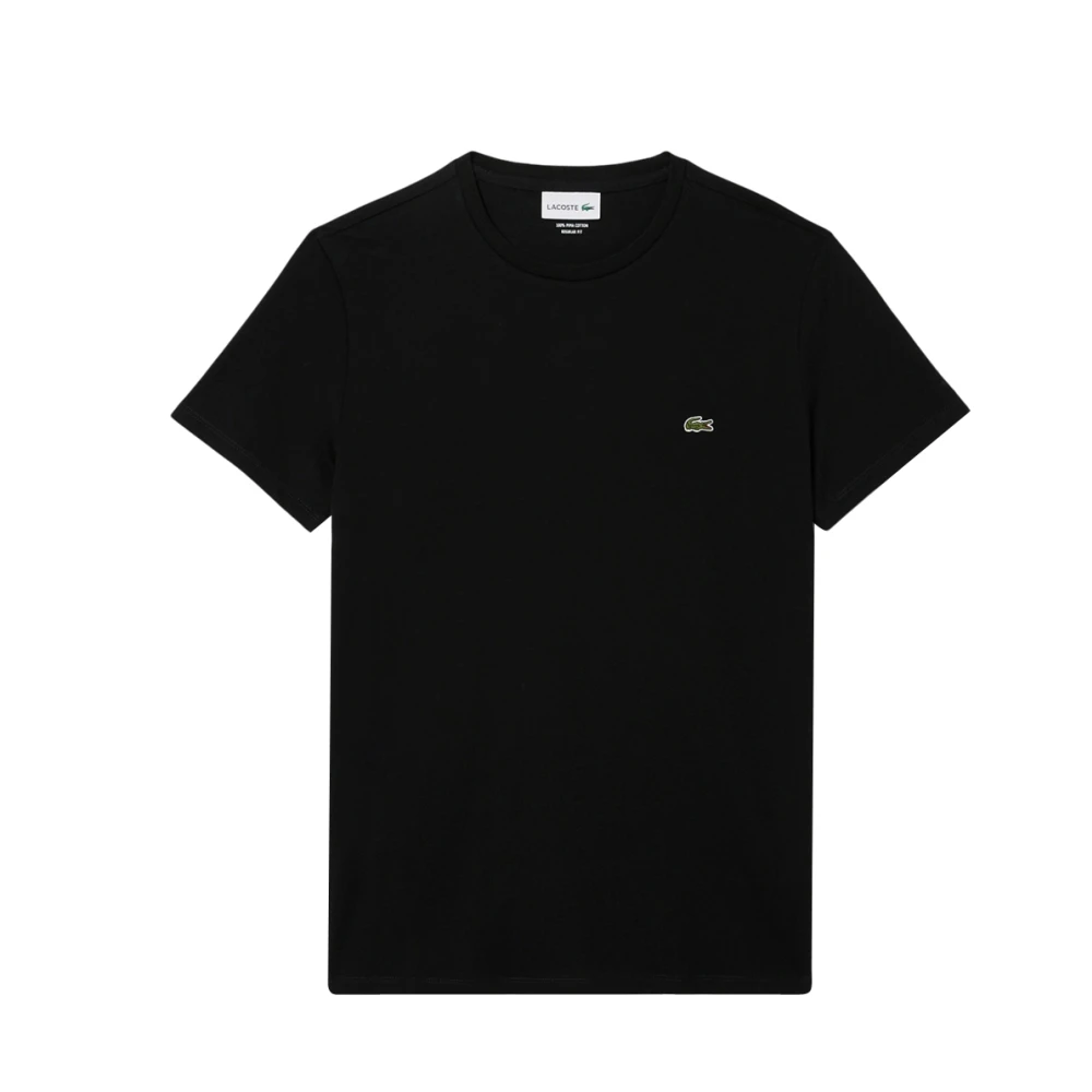 Lacoste Herr Svart Toppar 3XL, Bomull, Pima Cotton T-Shirt