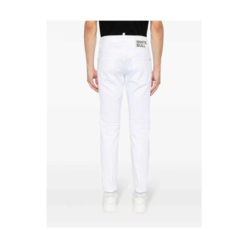 Dsquared2 Witte Slim Fit Denim Jeans White Heren