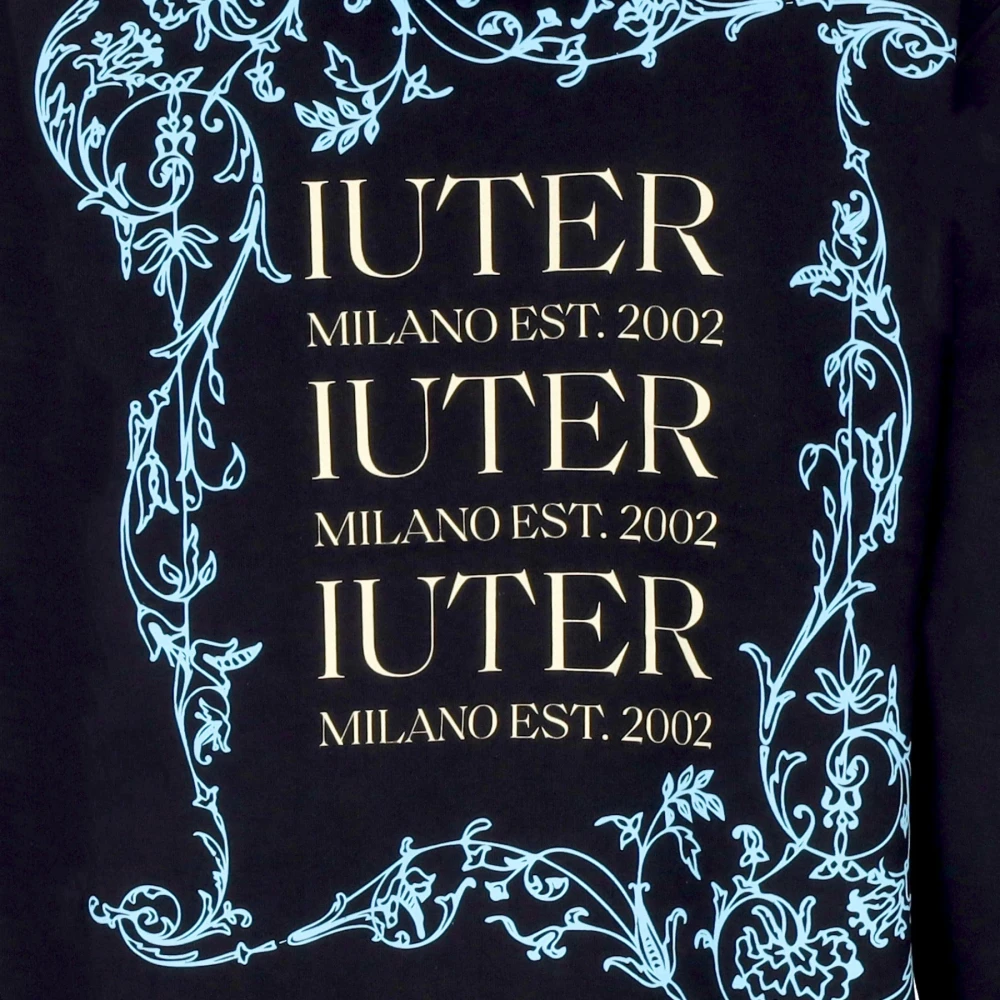 Iuter Zwarte hoodie met kangoeroezak Black Heren