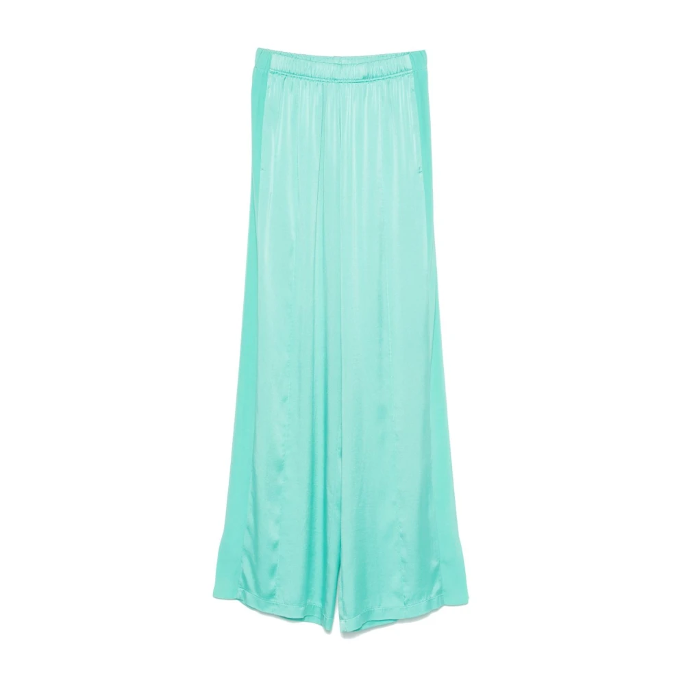 Forte Blauw-Groene Elastische Taillebroek met Zakken Green Dames