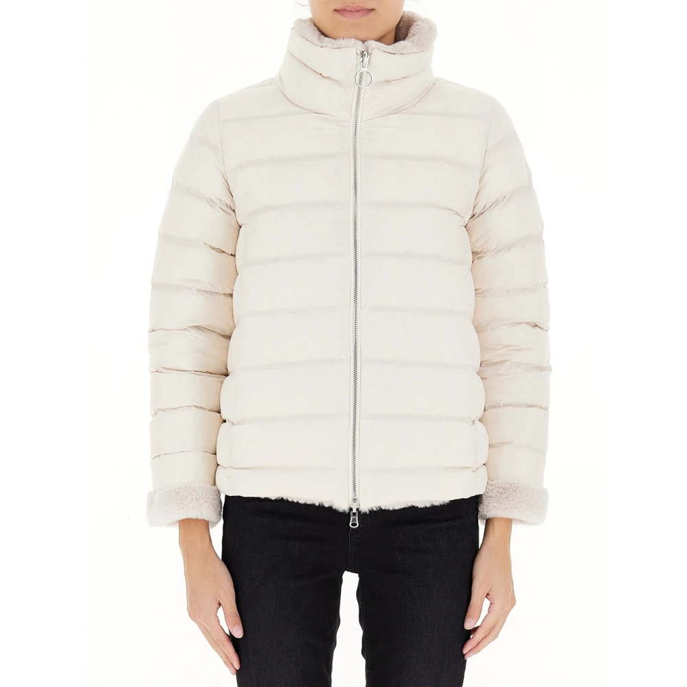 Colmar Omkeerbare Bont en Glanzende Jas White Dames