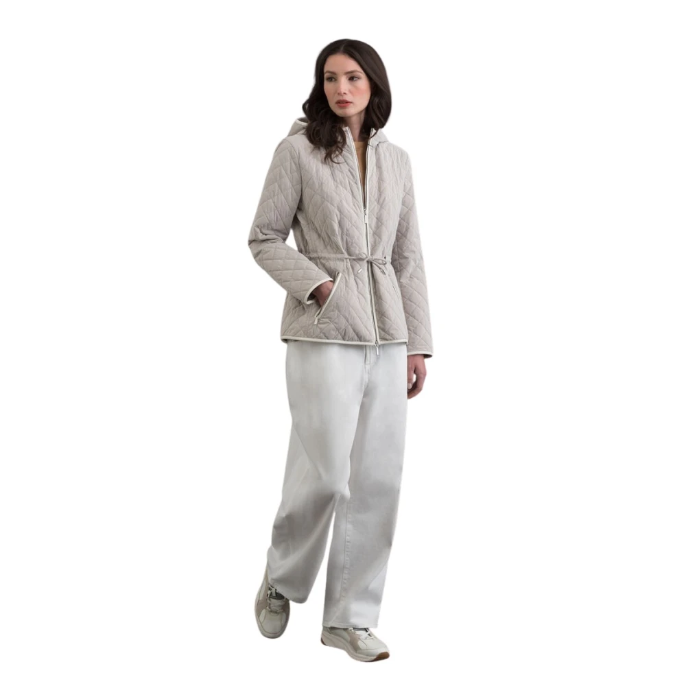 Moorer Women's Beige Winter Jackets, L, Ribeya Jacket