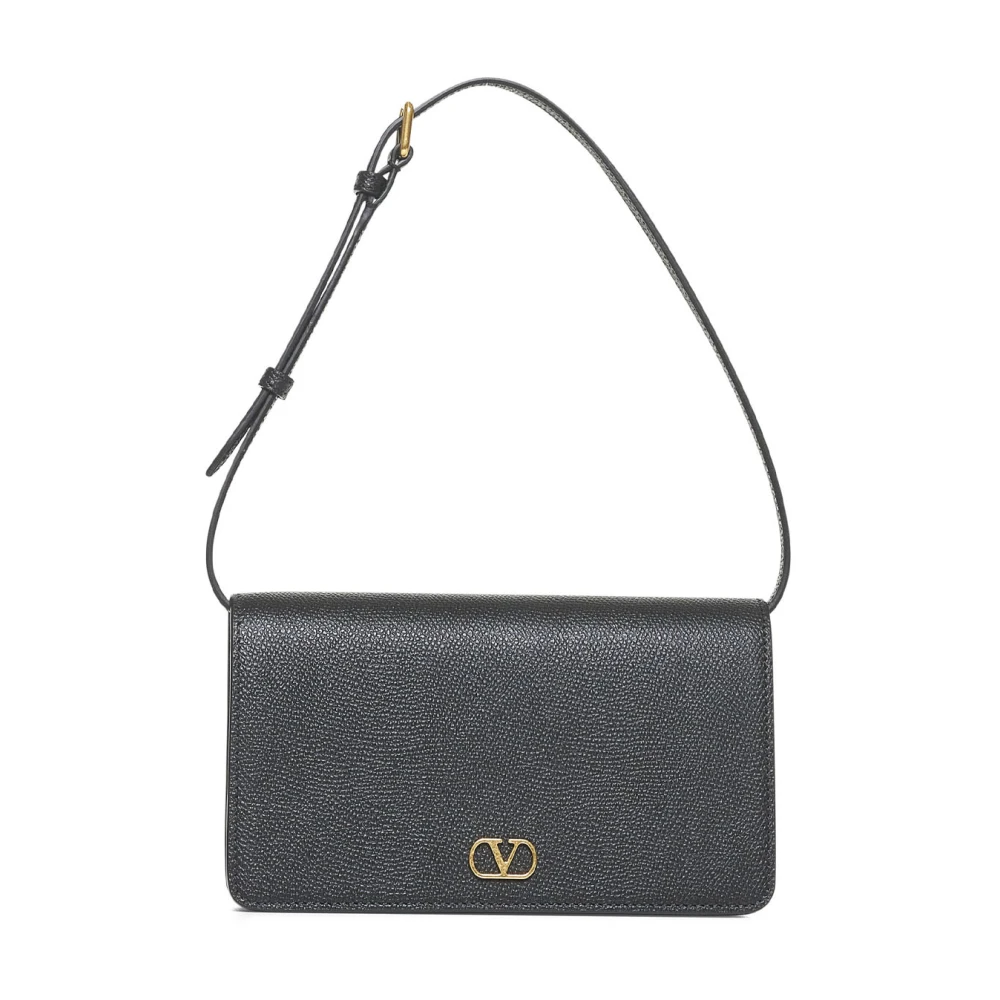 Valentino Garavani Black Vlogo Signature Mini Shoulder Bag - Female - Shoulder Bags - One Size - Bags