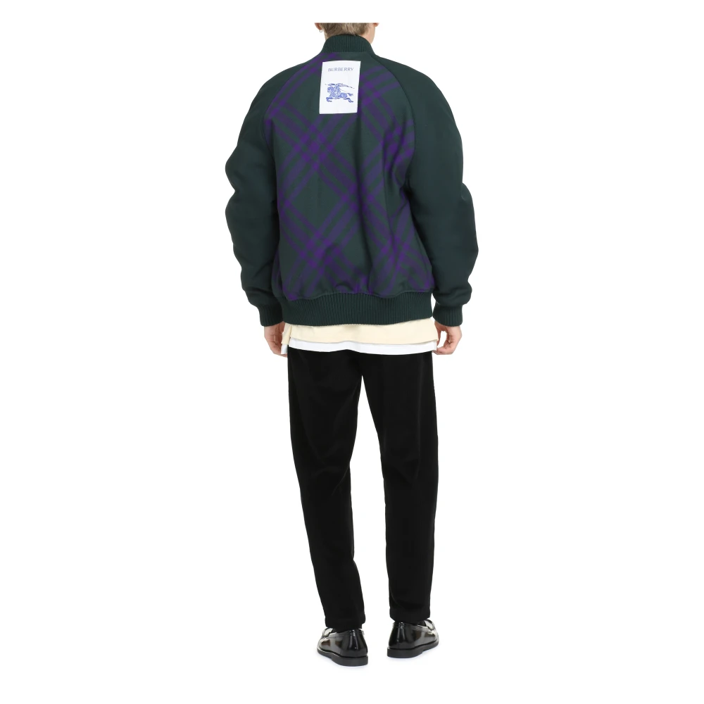 Burberry Omkeerbare wollen bomberjack Green Heren