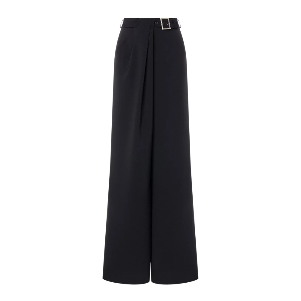 Alberta Ferretti Women's Black Wide-Leg Trousers Aw23