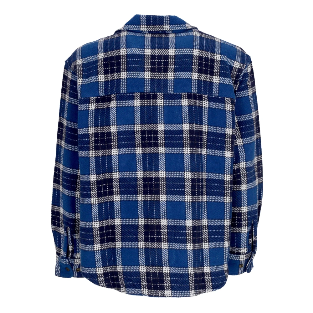Obey Geweven Limoges Multi Lange Mouw Shirt Blue Heren