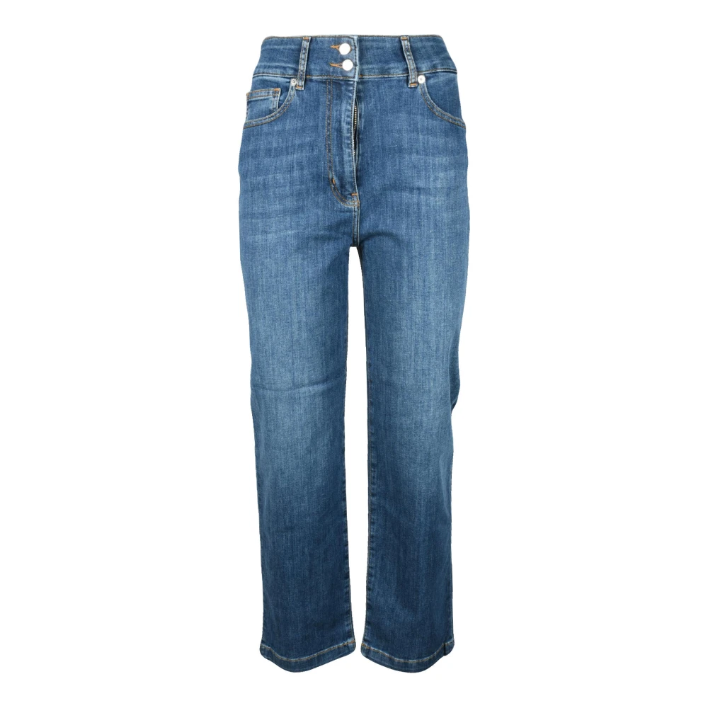 Love Moschino Stijlvolle Jeans met Katoenmix Blue Dames