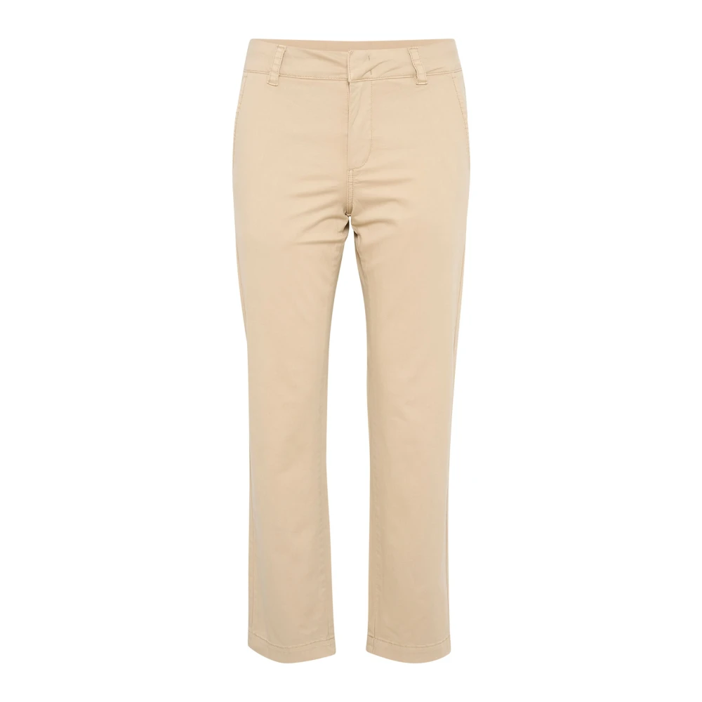 Part Two Cropped Trousers Beige Dames