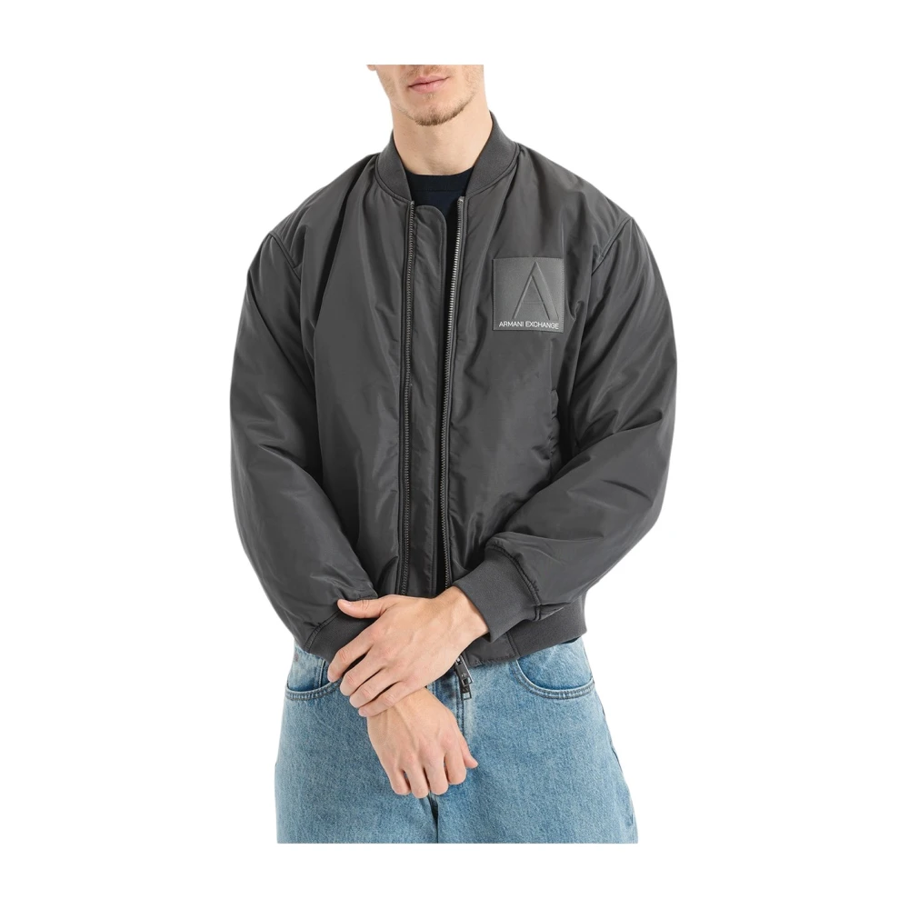 Armani Exchange Bomber Jackets, Male, Xl, Asv Bomber Jacket Gray