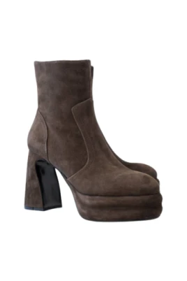 Brun Mocka Bubble Häl Ankelboots