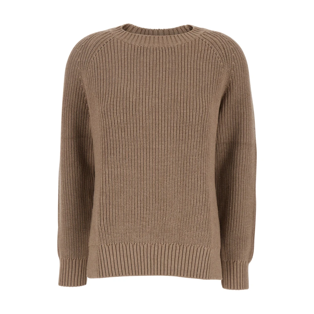 P.a.r.o.s.h. Bruine Gebreide Crewneck Sweater Vrouw Brown Dames