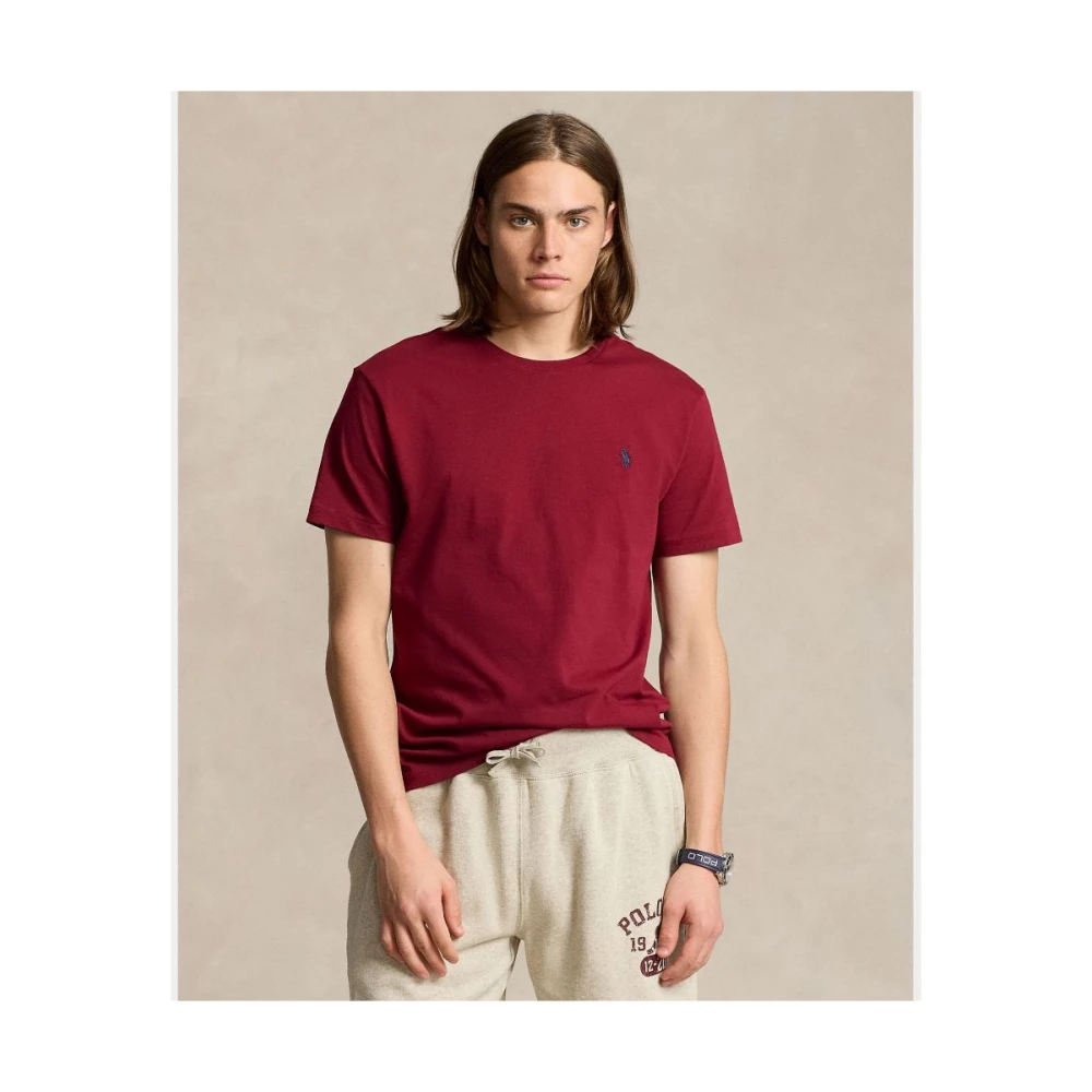 Ralph Lauren Rode Ronde Hals T-Shirt Red Heren