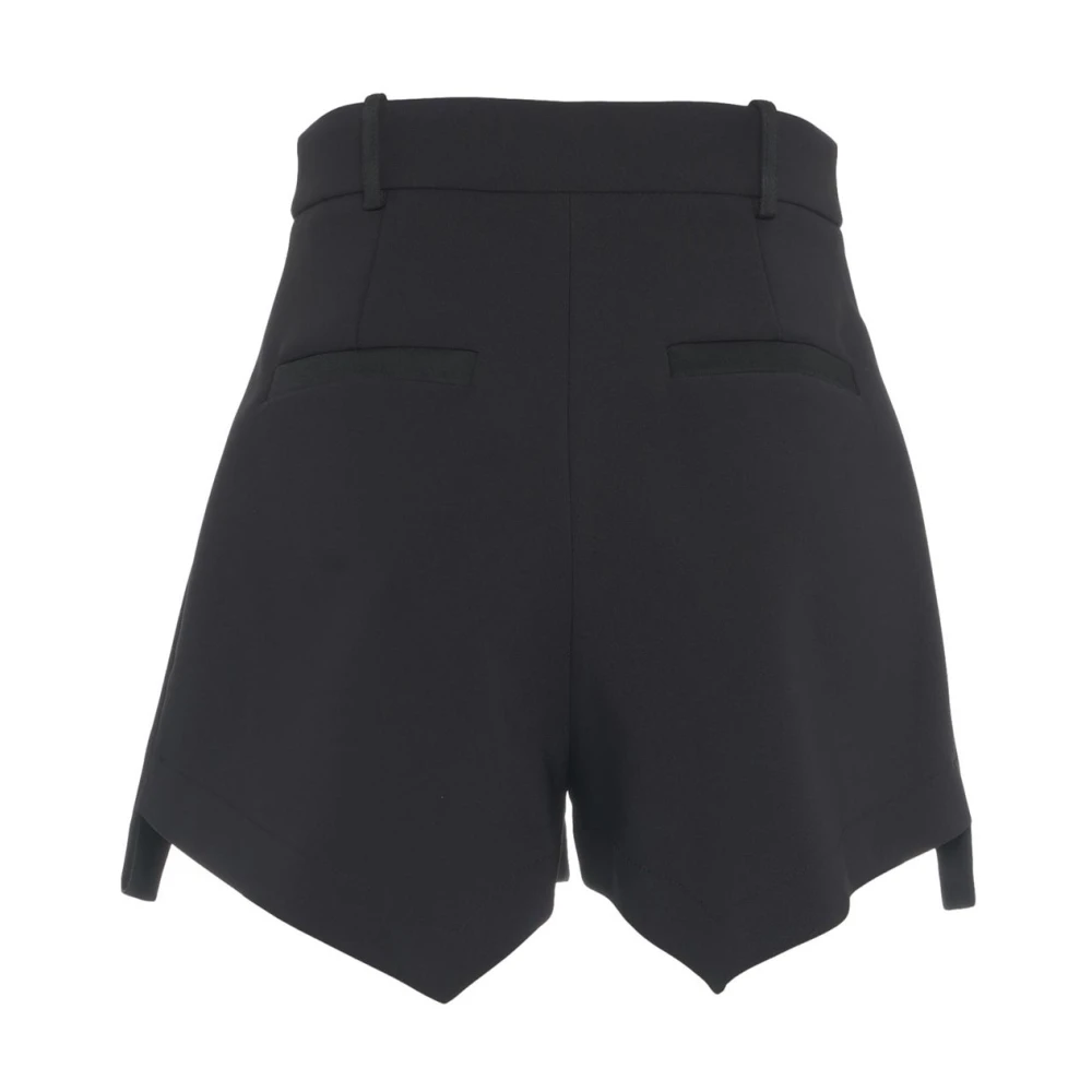 Elisabetta Franchi Zwarte Stretch Crêpe Bermuda Shorts Black Dames