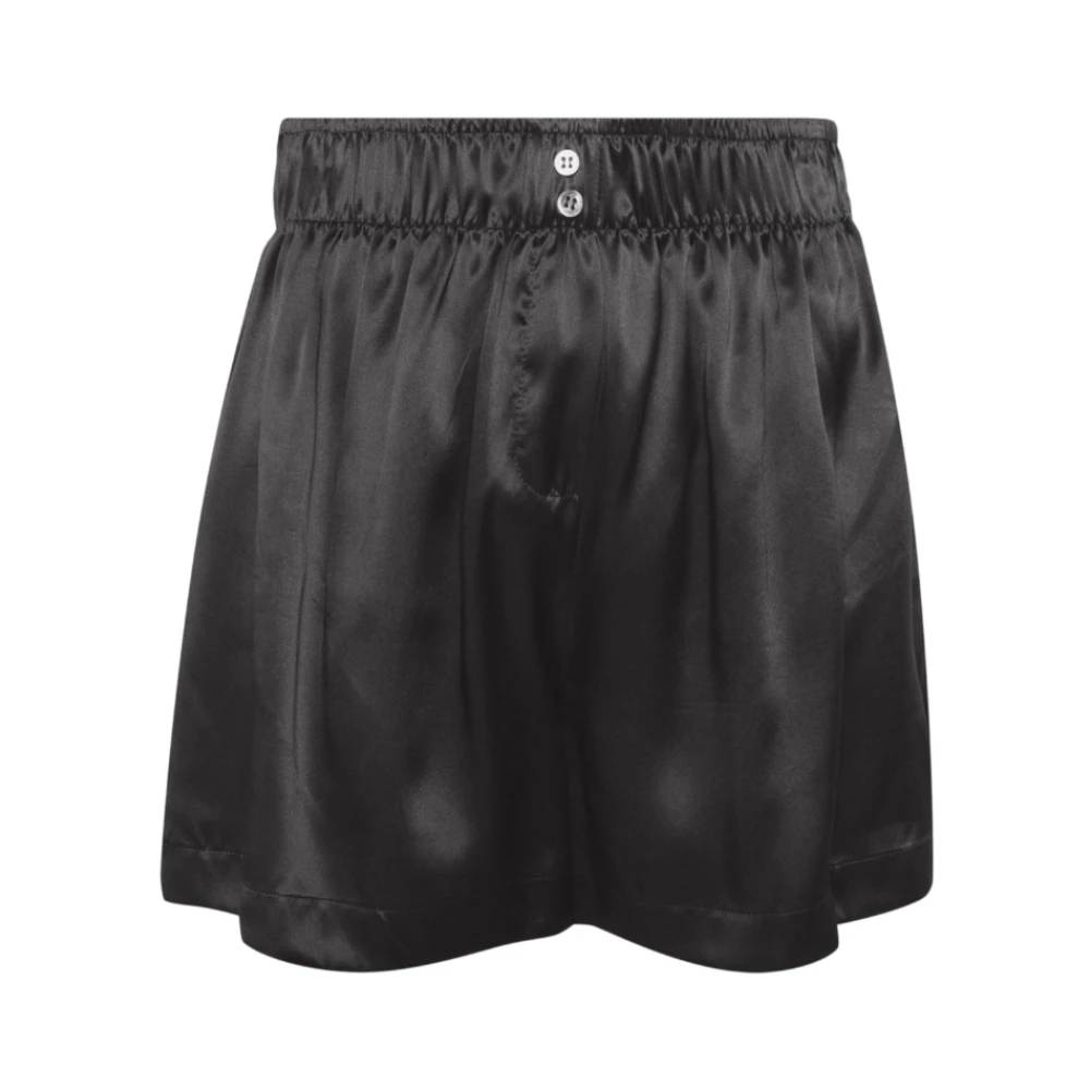 Halfboy Donkergrijze Bermuda Shorts van Satijnzijde Gray Dames