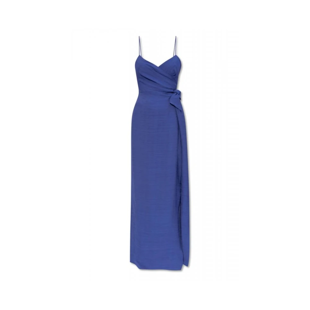 Emporio Armani Damen Blau Krepp-Midikleid