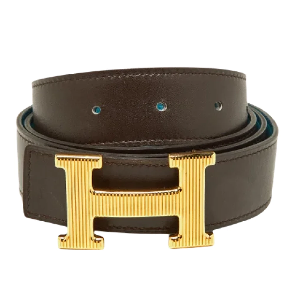 Hermès Vintage Pre-owned Leather belts Blue Heren