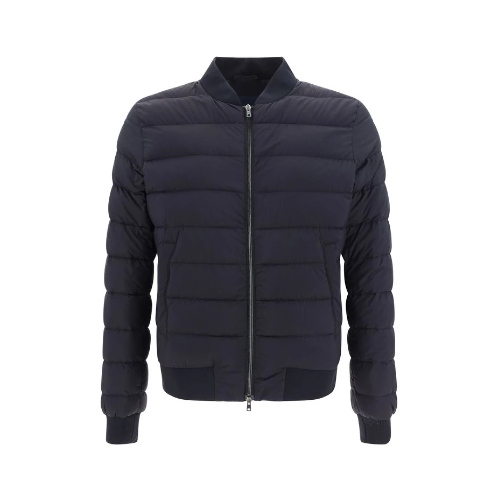 Herno Gewatteerde donsjas met hoge kraag Black Heren