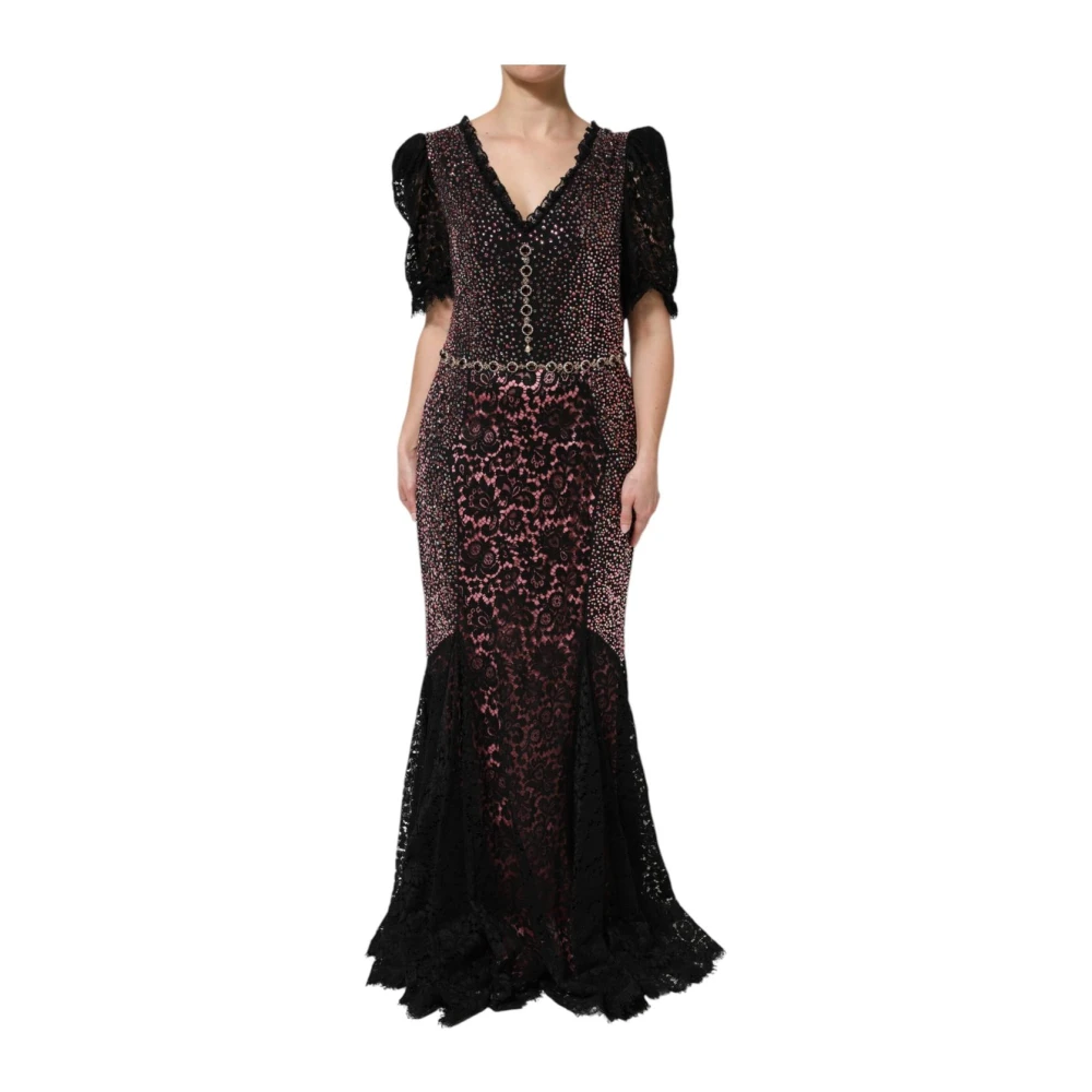 Dolce & Gabbana Women's Multicolor Gowns, Xl, Exquisite Lace Mermaid Evening Gown