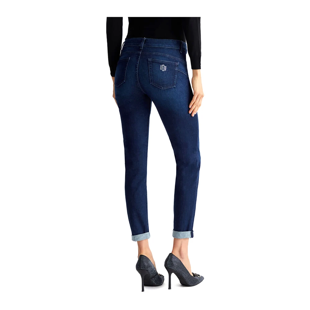 Liu Jo Blauwe Skinny Denim Jeans Bottom Up Blue Dames