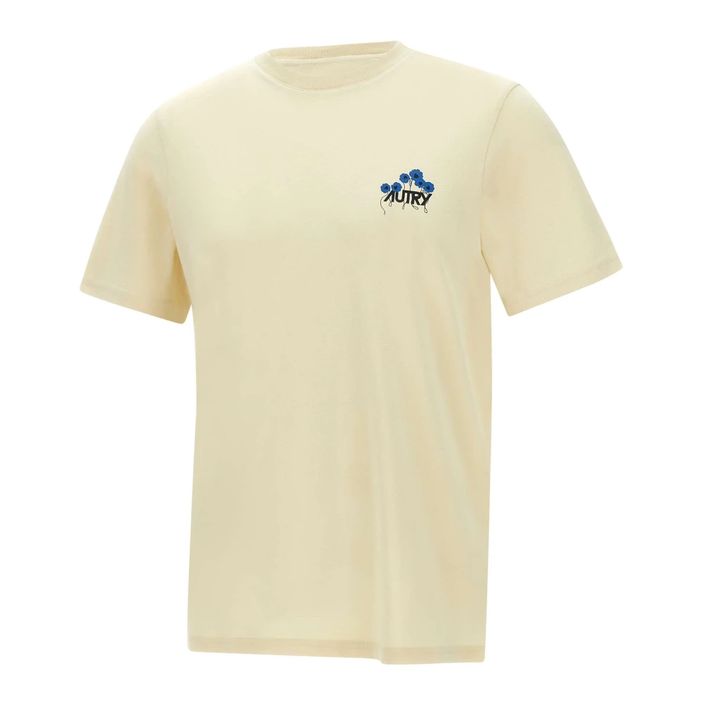Autry Witte T-shirt en Polo voor Mannen Beige Heren
