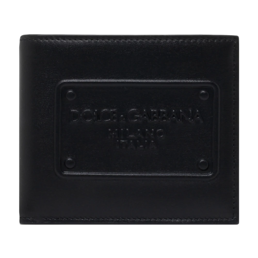 Dolce & Gabbana Men's Black Wallets & Cardholders, One Size, Logo Patch Wallet