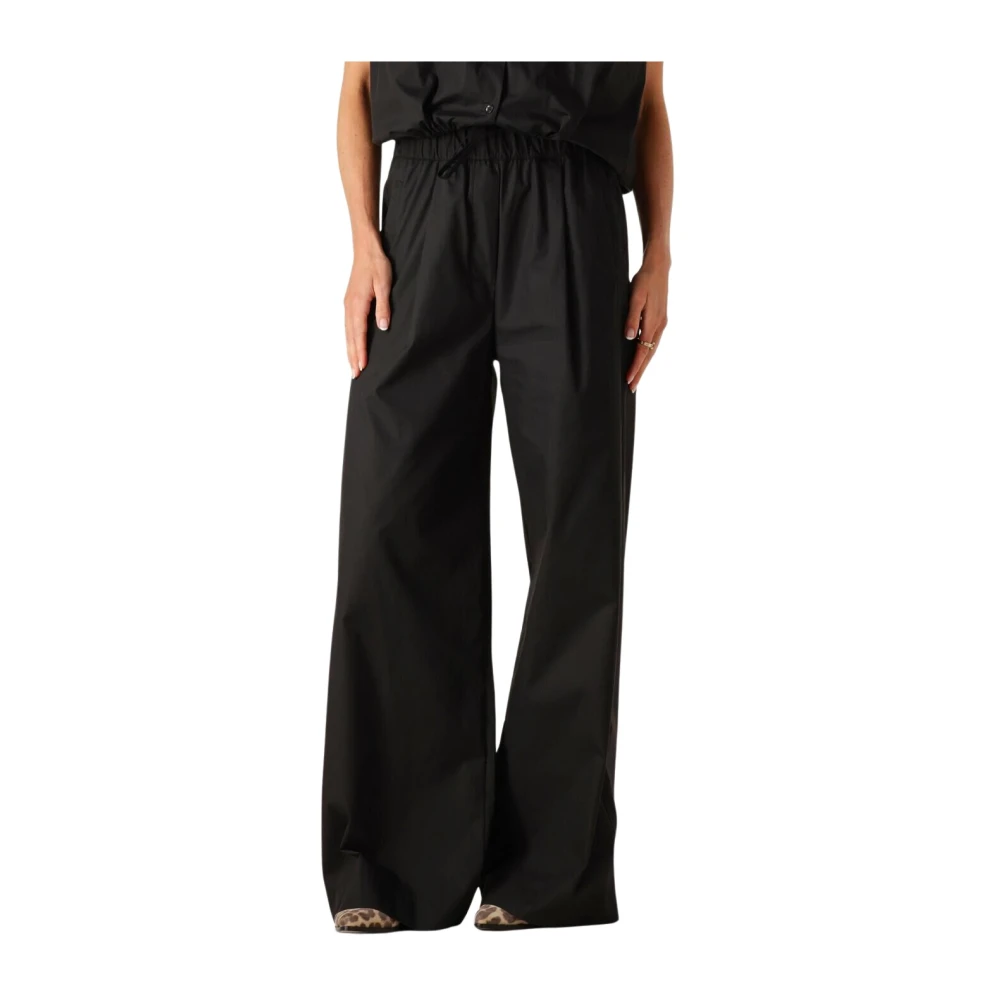 By-Bar Zwarte Poplin Broek Veelzijdig en Elegant Black Dames