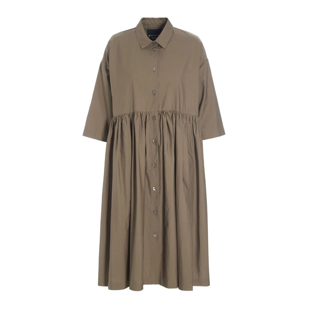 Bitte Kai Rand Chocolade Chip Paper Poplin Jurk Brown Dames