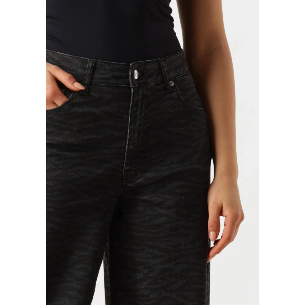 Co'Couture Zebra Grijs Wijde Lange Broek Gray Dames