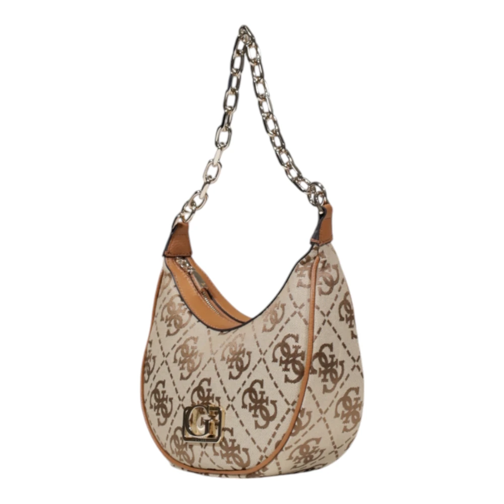 Guess Elegante Hobo Schoudertas voor Vrouwen Beige Dames