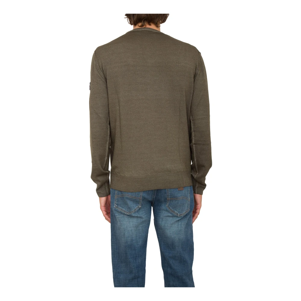 Peuterey Groene Crew Neck Wollen Trui Green Heren