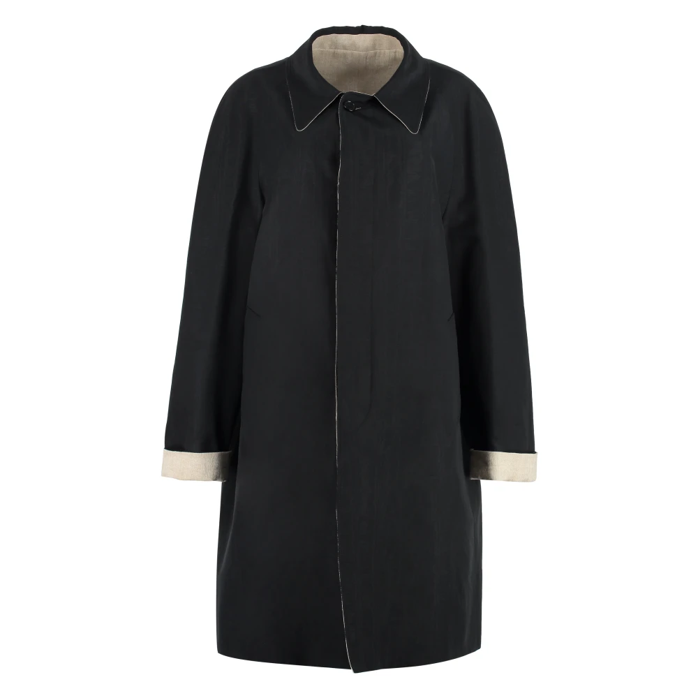 Maison Margiela Black Single-Breasted Coat - Female - Single-Breasted Coats - S - Coats