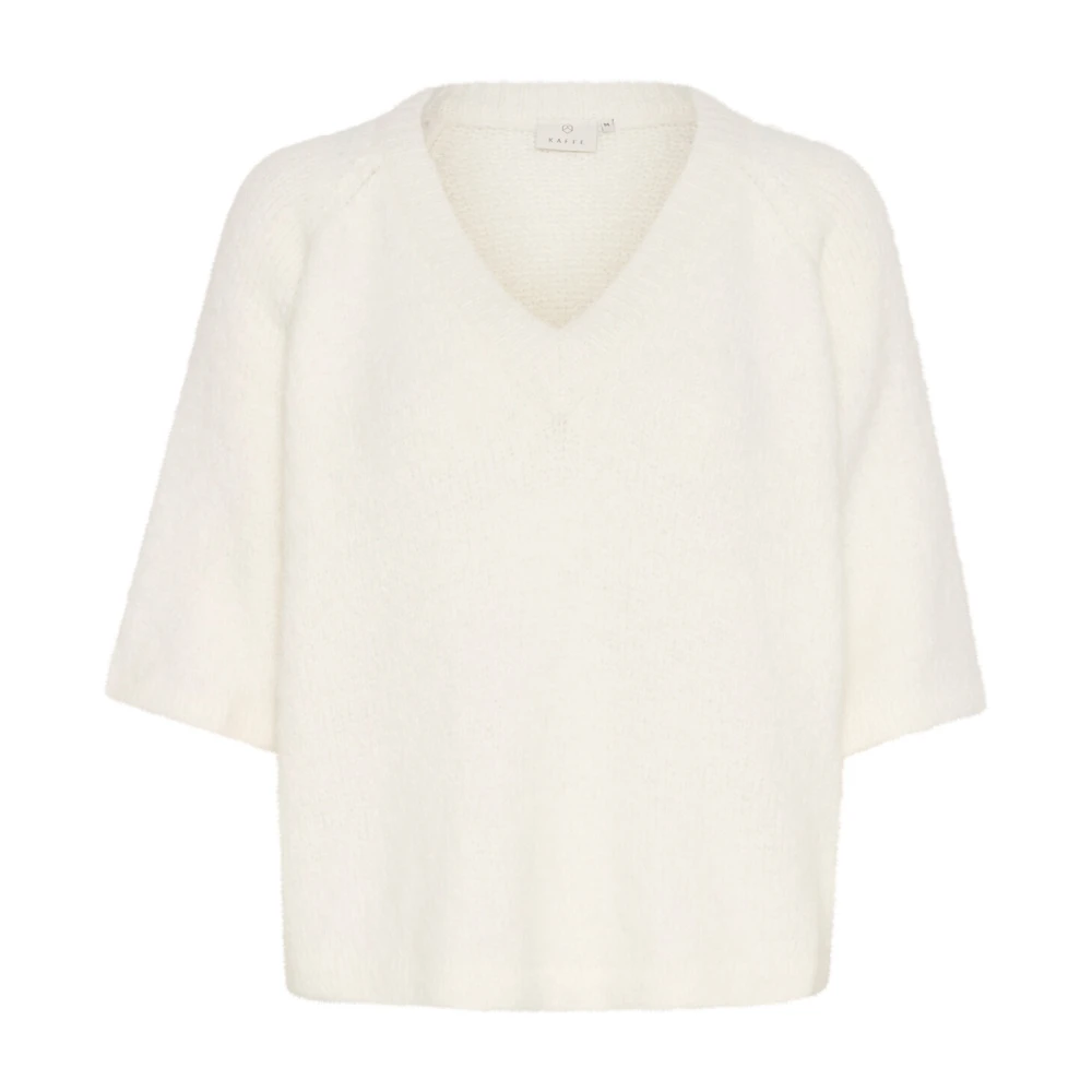 Kaffe V-hals Trui Zachte Kwaliteit White Dames