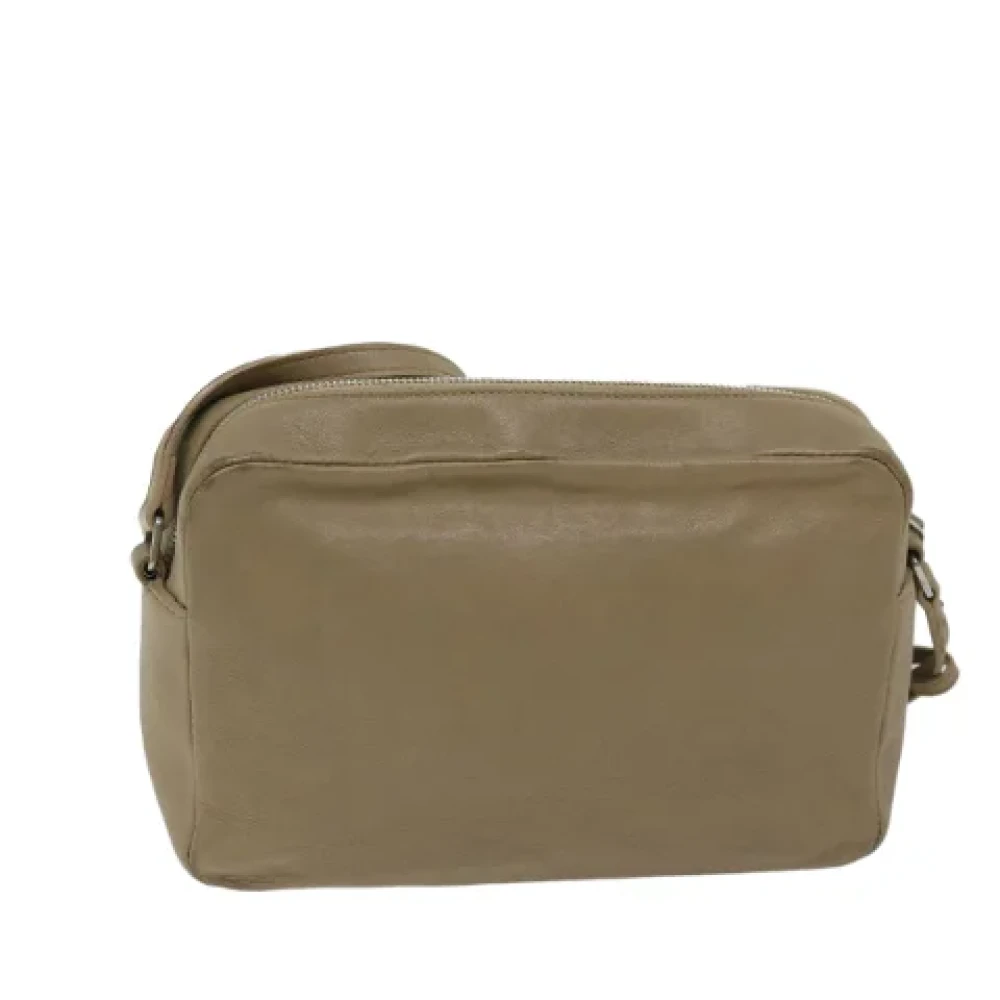 Yves Saint Laurent Vintage Pre-owned Leather shoulder-bags Beige Dames