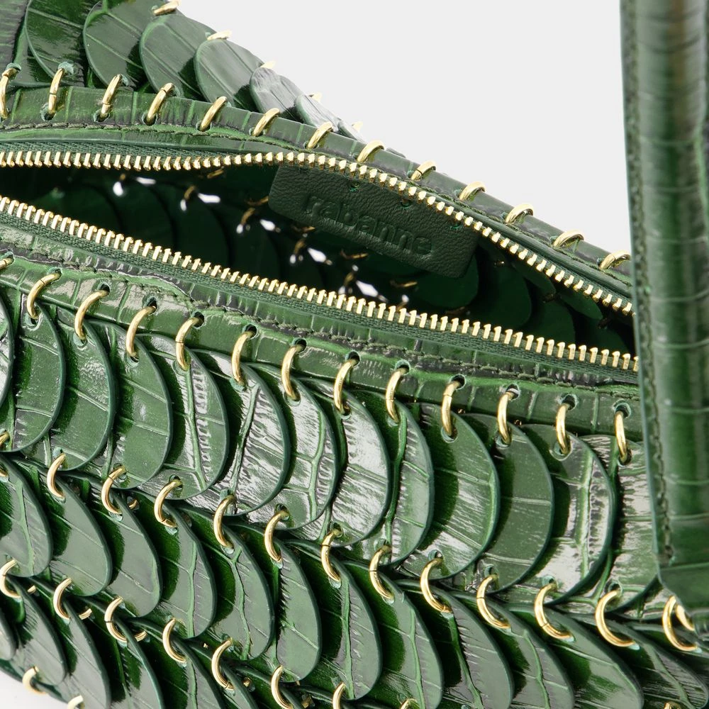 Paco Rabanne Metal Groene Crossbody Tas met Magneetsluiting Green Dames