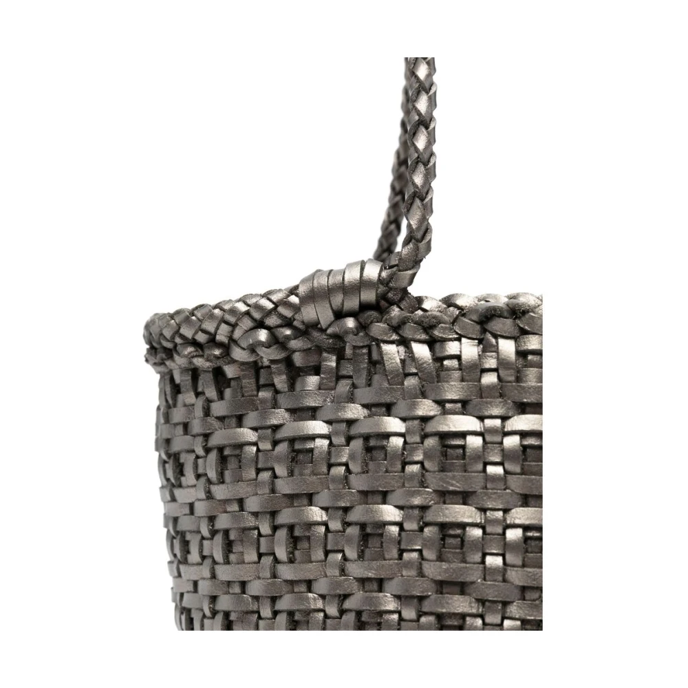 Dragon Diffusion Zilver Mand Weefsel Gevlochten Handvat Tas Gray Dames