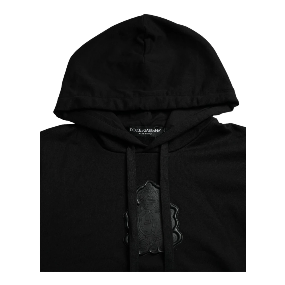 Dolce & Gabbana Logo Crest Hoodie Black Heren