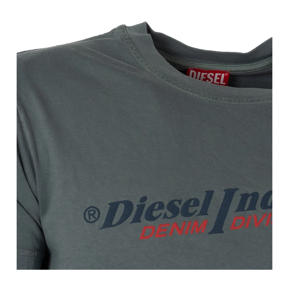 Diesel Klassieke Ronde Hals T-Shirt Gray Heren