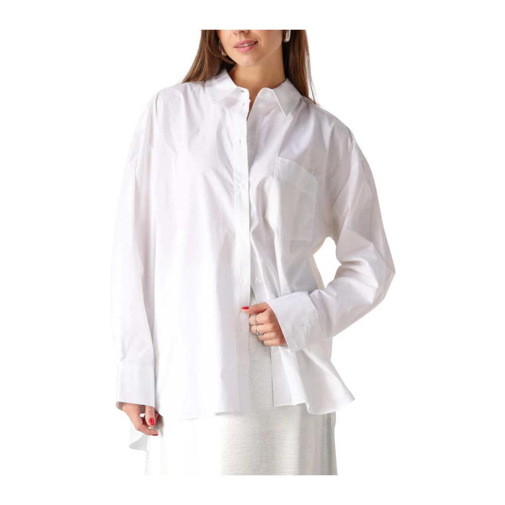 Gestuz Witte Katoenen Blouse Noellegz Shirt White Dames