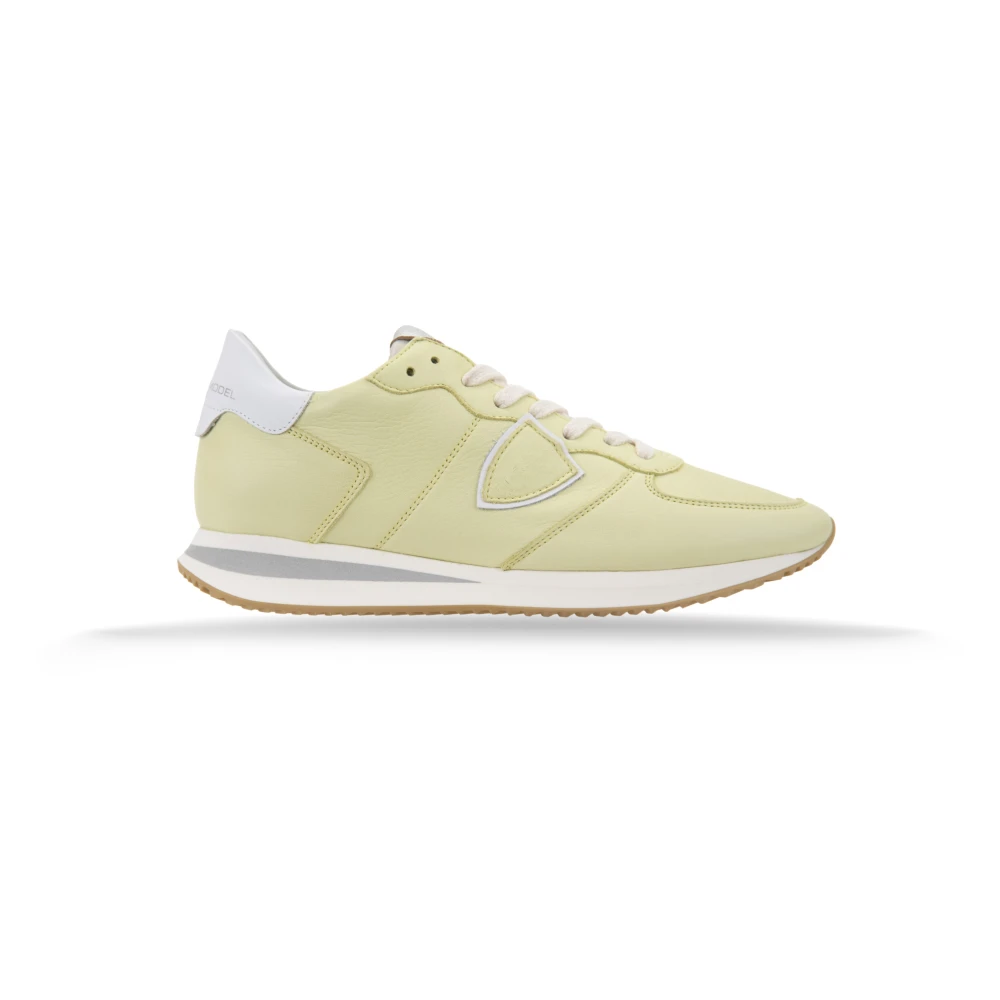 Philippe Model Leren Vetersneakers voor Dames Dames Schoenen Geel