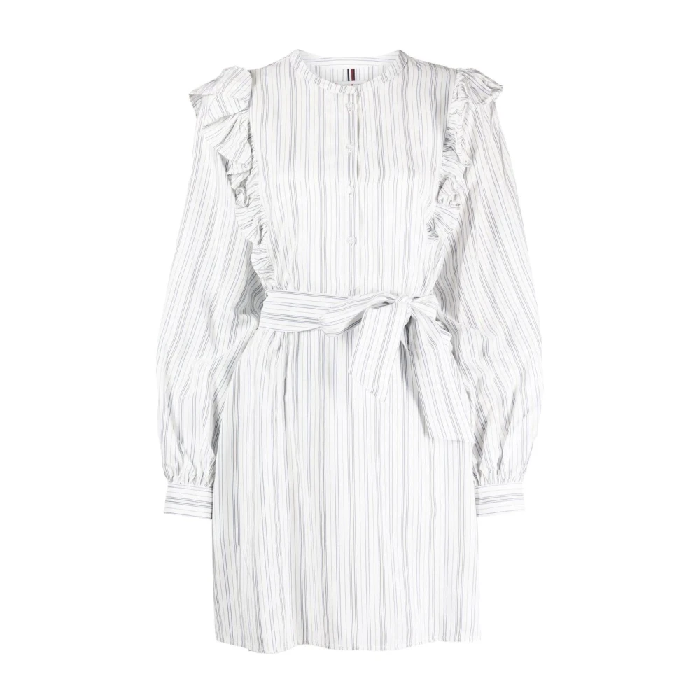 Tommy Hilfiger Women's Multicolor Multicolour Stripe Frill Midi Dress - Short Dresses - Xs - Dresses