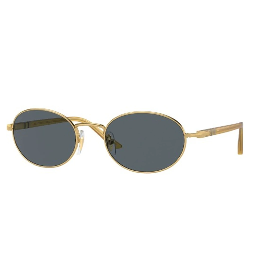 Persol Gold Frame With Blue Lenses - Unisex - Sunglasses - Yellow - 52 Mm - Accessories