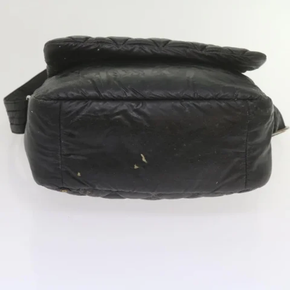 Chanel Vintage Pre-owned Nylon shoulder-bags Black Dames