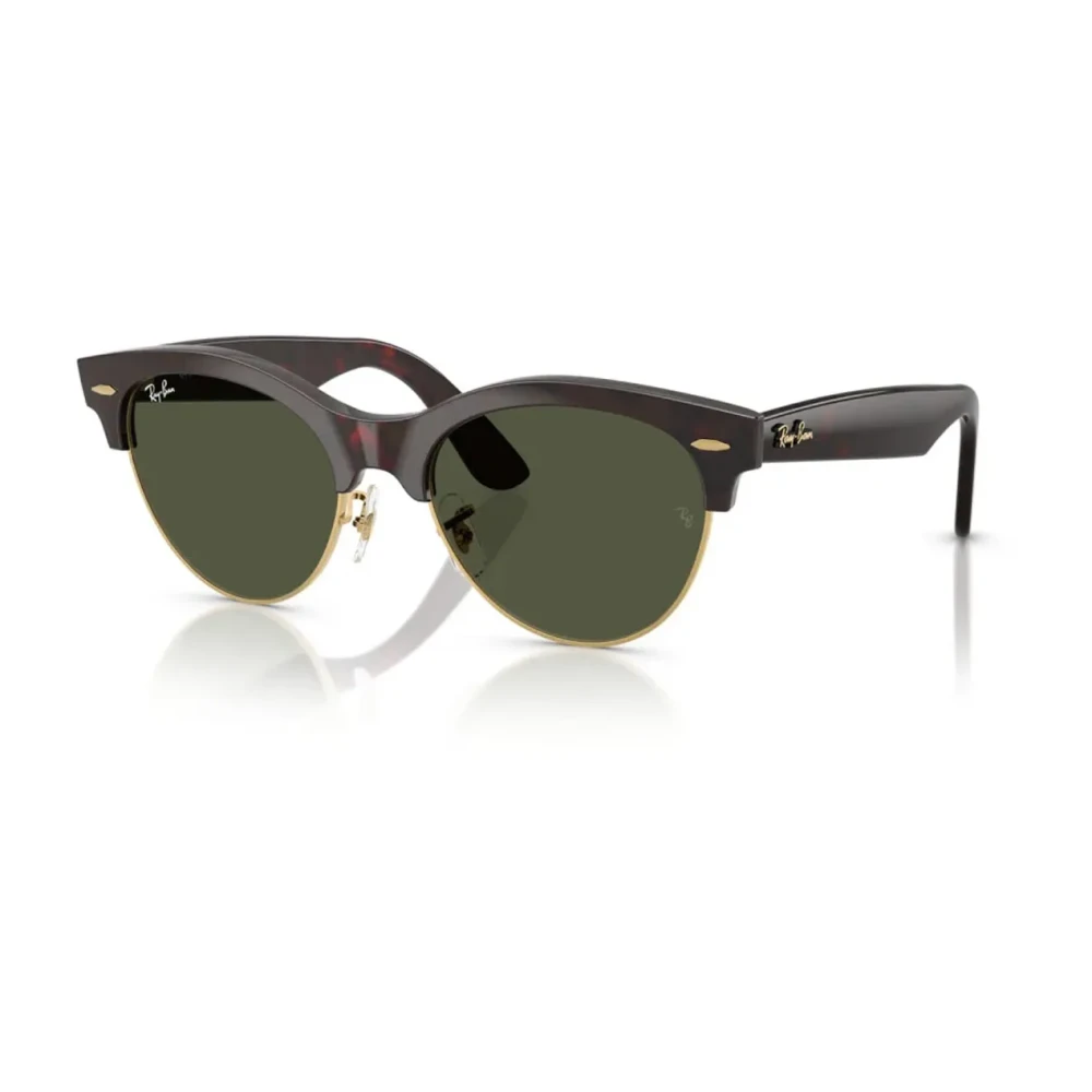 Ray-Ban Sunglasses Clubmaster Way - Red Havana Frame Green Lenses 54-19, RB2341 - Image 5