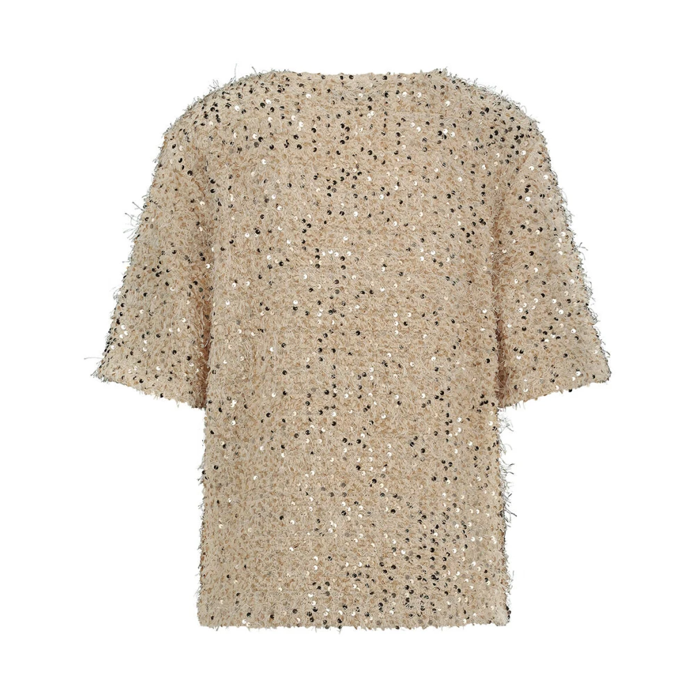 Nukus Octavia Paillet Top Korte Mouw Pink Dames